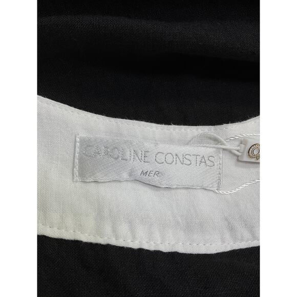 Caroline Constas 'Cassia' Black Linen Coverup Dress Size S - NWT - Picture 5 of 5